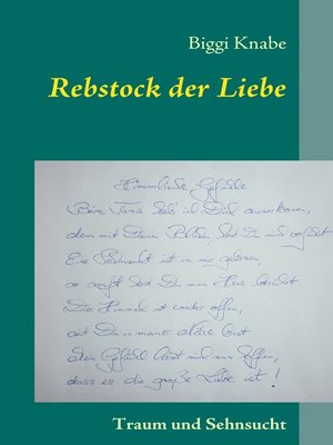 cover image of Rebstock der Liebe